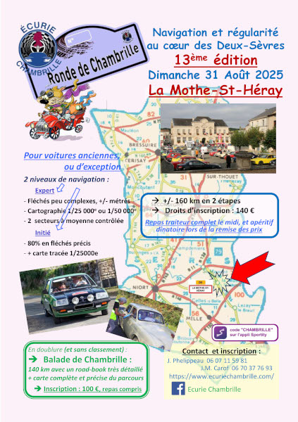 Flyer de présentation de la 13ème édition de la Ronde de Chambrille